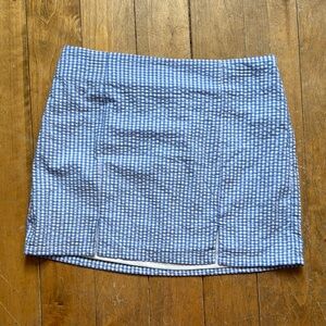 No Boundaries Blue and White Gingham Mini Skirt Medium NWOT